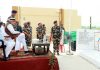 Union Minister for Home Affairs and Cooperation Amit Shah visiting the Indo-Nepal Border Outpost, in Fatehpur on Saturday. (UNI)