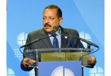 Union Minister Dr Jitendra Singh addressing the Main Stage Event at the Global Summit, at Pennsylvania.