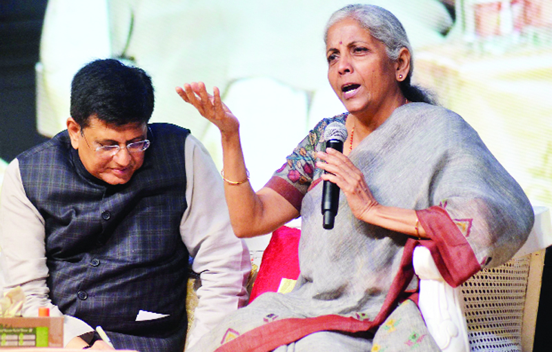 Union Minister for Finance and Corporate Affairs, Nirmala Sitaraman, speaking during the inauguration of the session on Digitalisation, Innovation and Entrepreneurship in Hyderabad on Saturday. (UNI) Union Minister for Finance and Corporate Affairs, Nirmala Sitaraman, speaking during the inauguration of the session on Digitalisation, Innovation and Entrepreneurship in Hyderabad on Saturday. (UNI)