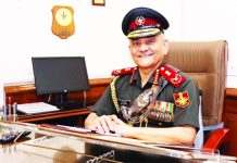General Anil Chauhan taking over as 2nd Chief of Defence Staff, in New Delhi on Friday. (UNI)