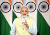 Prime Minister Narendra Modi addressing at the inaugural session of All India Conference of Law Ministers and Secretaries in Ekta Nagar, Gujarat via video message on Saturday. (UNI)