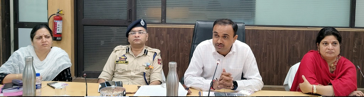 Div Com Ramesh Kumar chairing a meeting at Reasi. Div Com Ramesh Kumar chairing a meeting at Reasi.