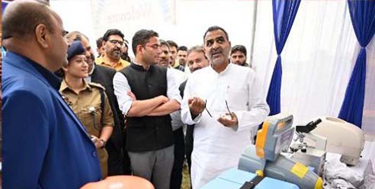 Union MoS Sanjeev Kumar Balyan during visit to Shopian on Tuesday. Union MoS Sanjeev Kumar Balyan during visit to Shopian on Tuesday.