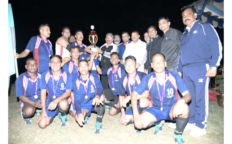 Winners being awarded with torphy by the CRPF officials at Jammu on Sunday. Winners being awarded with torphy by the CRPF officials at Jammu on Sunday.