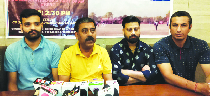 Rajiv Mahajan addressing media persons alongwith other organisers at Jammu on Thursday. Rajiv Mahajan addressing media persons alongwith other organisers at Jammu on Thursday.