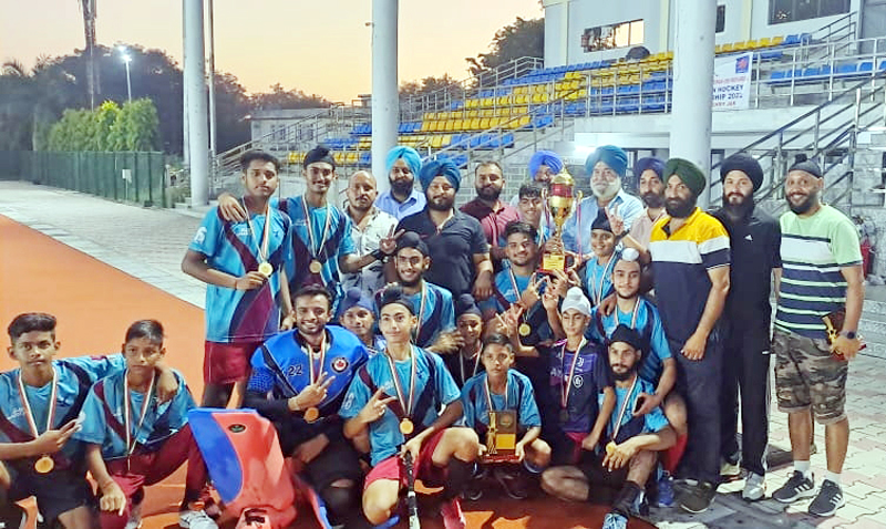 Winners posing for a group photograph at K K Hakku Stadium Jammu.