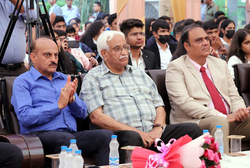 Dignitaries during a function at Heritage School Jammu on Sunday. Dignitaries during a function at Heritage School Jammu on Sunday.