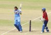 Indian batswoman in action during a semi-final match against Thailand at Sylhet on Thursday .