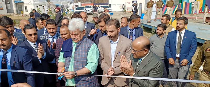 LG Manoj Sinha inaugurating IOCL's LPG bottling plant at Anantnag on Wednesday. LG Manoj Sinha inaugurating IOCL's LPG bottling plant at Anantnag on Wednesday.