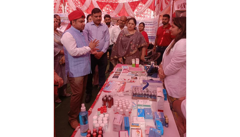 GAD Secy Dr Piyush Singla during visit to Mathwar. GAD Secy Dr Piyush Singla during visit to Mathwar.