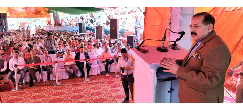Union Minister Dr Jitendra Singh speaking after inaugurating the first-of-its-kind Science Museum developed by Union Ministry of Science & Technology at Chamba, Himachal Pradesh on Saturday. Union Minister Dr Jitendra Singh speaking after inaugurating the first-of-its-kind Science Museum developed by Union Ministry of Science & Technology at Chamba, Himachal Pradesh on Saturday.