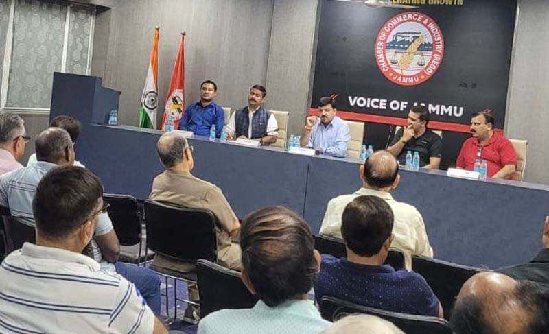 CCI Jammu president Arun Gupta chairing a meeting of major Bazaar Associations at Chamber House. CCI Jammu president Arun Gupta chairing a meeting of major Bazaar Associations at Chamber House.