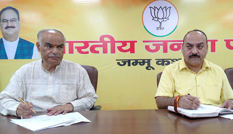 Ashok Koul, J&K BJP General Secretary (Org) chairing a meeting at Jammu. Ashok Koul, J&K BJP General Secretary (Org) chairing a meeting at Jammu.