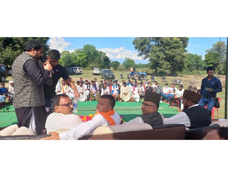 Member Parliament Er Gulam Ali Khatana along with others during a public function at Gujjar Basti (Kot Punnu) in Kathua district. Member Parliament Er Gulam Ali Khatana along with others during a public function at Gujjar Basti (Kot Punnu) in Kathua district.