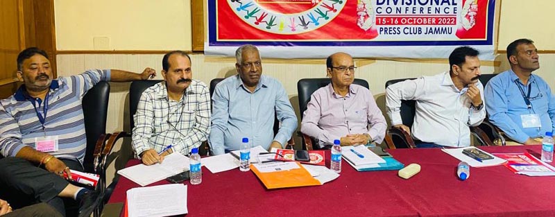 Office bearers of NZIEA Srinagar Division during a conference at Press Club, Jammu. Office bearers of NZIEA Srinagar Division during a conference at Press Club, Jammu.