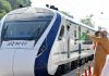Prime Minister Narendra Modi flagging off the inaugural run of the new Vande Bharat Express from Amb Andaura, Una to New Delhi, in Himachal Pradesh on Thursday. (UNI)