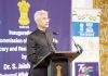 External Affairs Minister Dr S Jaishankar addressing at the inauguration of the new Indian High Commission Chancery in Wellington on Sunday. (UNI)