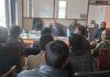 Joint Director CBC Ghulam Abass chairing a meeting at Srinagar.