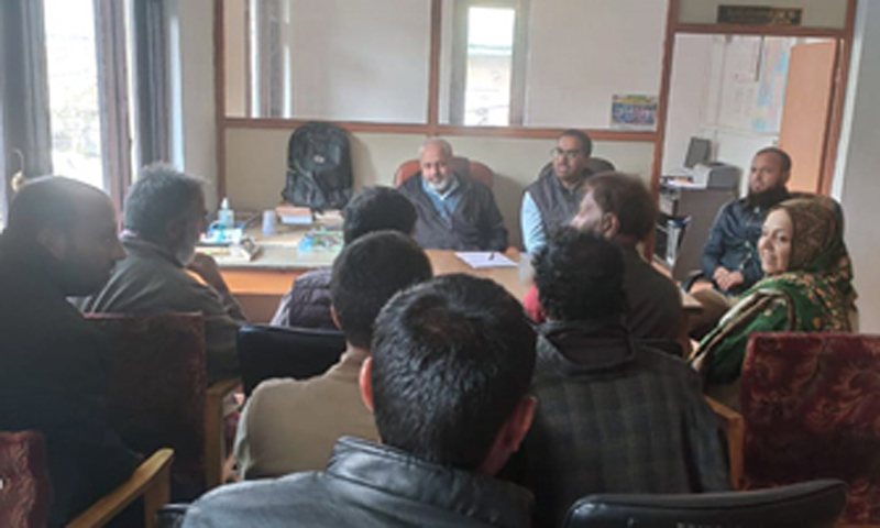 Joint Director CBC Ghulam Abass chairing a meeting at Srinagar. Joint Director CBC Ghulam Abass chairing a meeting at Srinagar.