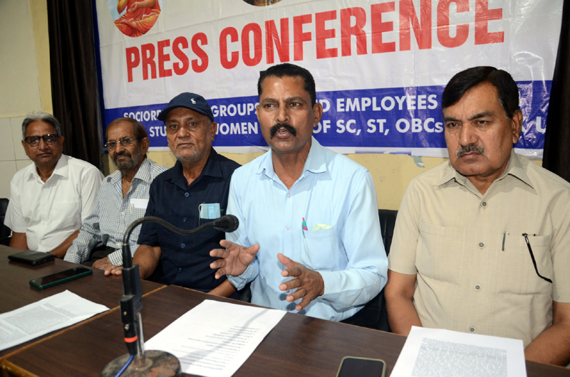 JKRCEA members addressing a press conference at Press Club Jammu on Monday. -Excelsior/Rakesh JKRCEA members addressing a press conference at Press Club Jammu on Monday. -Excelsior/Rakesh