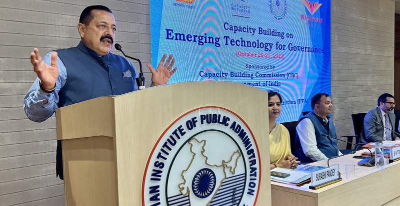 Union Minister Dr Jitendra Singh delivering the valedictory address at the 2-day workshop on Union Minister Dr Jitendra Singh delivering the valedictory address at the 2-day workshop on