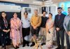 Former DyCM Kavinder Gupta and others during inauguration of Brand Store of Blue Star Limited at Marble Market Jammu. -Excelsior/Rakesh