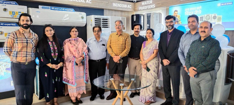 Former DyCM Kavinder Gupta and others during inauguration of Brand Store of Blue Star Limited at Marble Market Jammu. -Excelsior/Rakesh Former DyCM Kavinder Gupta and others during inauguration of Brand Store of Blue Star Limited at Marble Market Jammu. -Excelsior/Rakesh