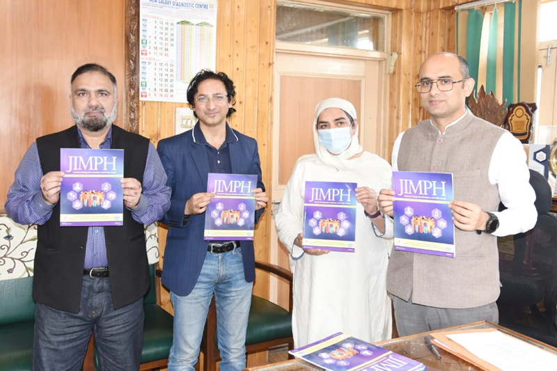Secretary H&ME Deptt Bhupinder Kumar releasing JIMPH at Srinagar on Saturday. Secretary H&ME Deptt Bhupinder Kumar releasing JIMPH at Srinagar on Saturday.