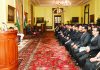 President Droupadi Murmu meets officers and officer trainees of Indian Defence Estates Service, Indian Skill Development Service, Indian Trade Service and Indian Telecom Service at Rashtrapati Bhavan.