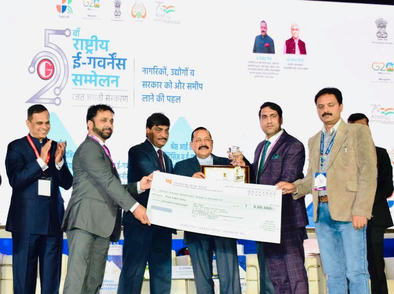 DC Srinagar conferred with prestigious National e-Governance Gold Award at 25th National Conference on e-Governance