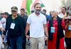 Former Navy Chief Admiral L Ramdas joined Congress leader Rahul Gandhi in the 'Bharat Jodo Yatra' in Telangana.