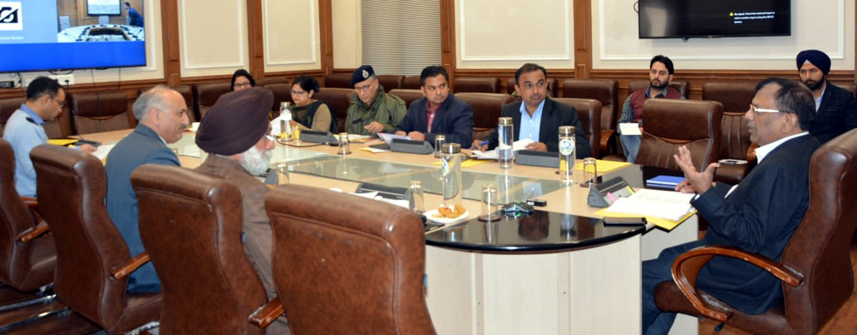 ACS Home, R K Goyal chairing a meeting in Jammu. ACS Home, R K Goyal chairing a meeting in Jammu.
