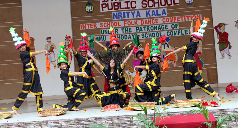 Students performing dance during inter-school event at Stephens International School Jammu on Saturday. Students performing dance during inter-school event at Stephens International School Jammu on Saturday.