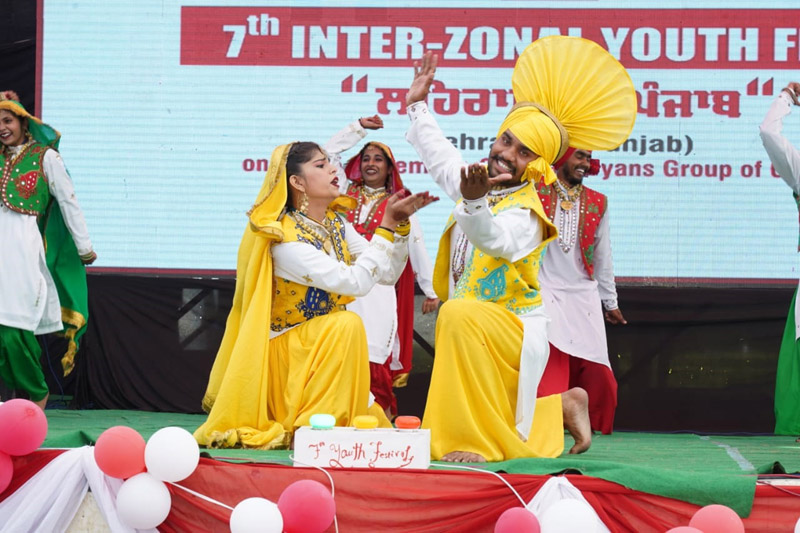 Students performing during ‘Youth Fest’ at Aryans Group of Colleges at Rajpura in Punjab. Students performing during ‘Youth Fest’ at Aryans Group of Colleges at Rajpura in Punjab.