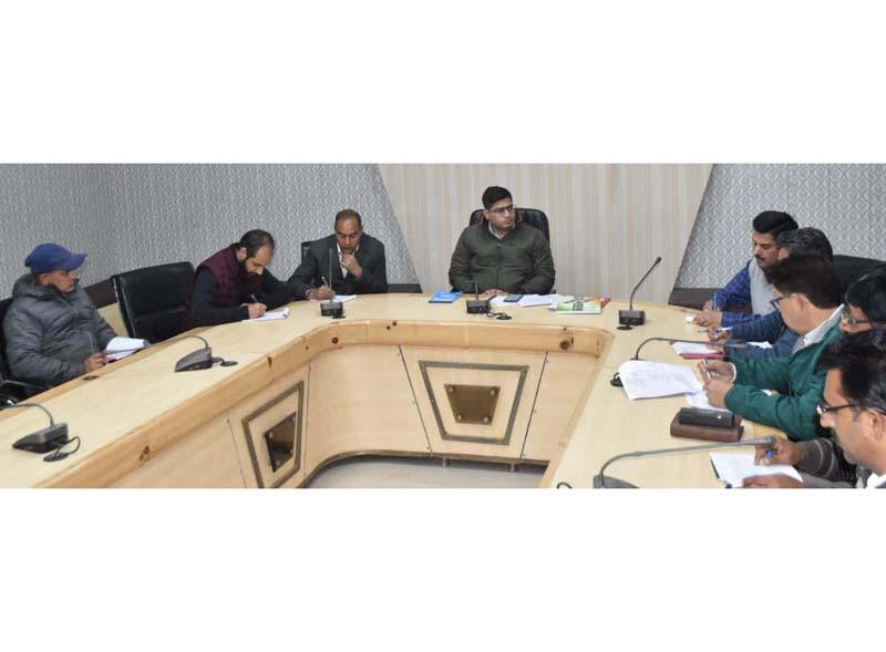 DDC Rajouri chairing a review meeting on Monday. DDC Rajouri chairing a review meeting on Monday.