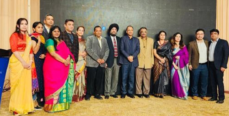 Guest speakers and others at a seminar by SMVD Narayana Hospital