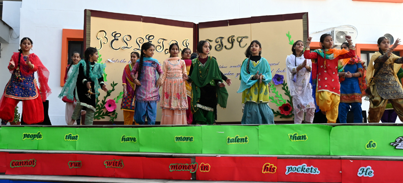 Students performing during the fest at BOMIS in Jammu on Saturday. Students performing during the fest at BOMIS in Jammu on Saturday.