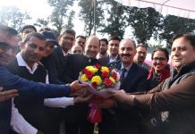 Chief Justice Ali Mohd Magrey inaugurating annual sports meet at Jammu on Friday.