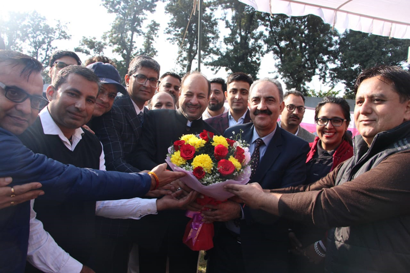 Chief Justice Ali Mohd Magrey inaugurating annual sports meet at Jammu on Friday.