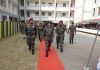 Northern Army Commander, Lieutenant General Upendra Dwivedi visiting transit facility for troops deployed in Jammu and Kashmir region in New Delhi on Sunday.