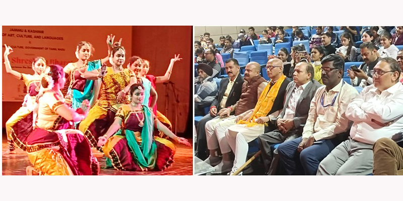 Dignitaries witnessing a cultural performance at Jammu on Saturday. Dignitaries witnessing a cultural performance at Jammu on Saturday.
