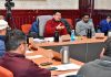 CEC, LAHDC Leh, Tashi Gyalson chairing General Council meeting in Leh on Wednesday.