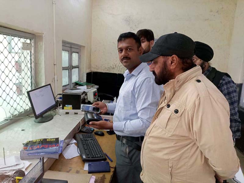 Director Jammu Railway Station inspecting parcel office on Monday. Director Jammu Railway Station inspecting parcel office on Monday.