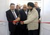 Apni Party president Altaf Bukhari inaugurating meeting hall at party office in Jammu.