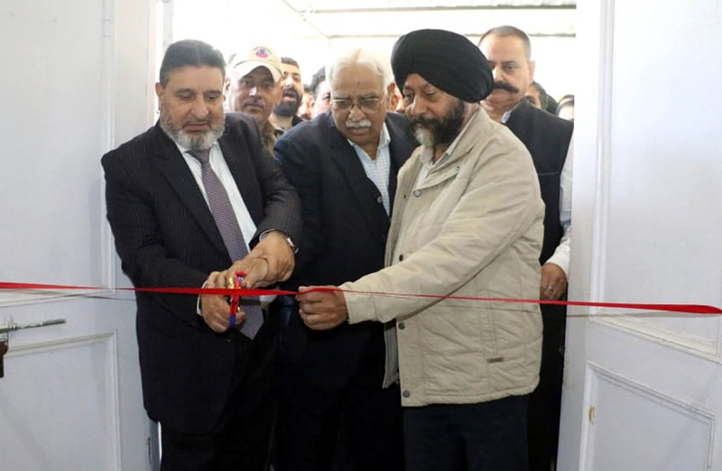 Apni Party president Altaf Bukhari inaugurating meeting hall at party office in Jammu. Apni Party president Altaf Bukhari inaugurating meeting hall at party office in Jammu.