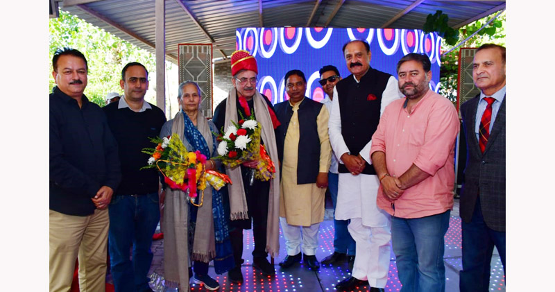 Director Tera Services, Kuldip Sharma along with former Ministers Sat Sharma and Surjit Singh Salathia releasing Dogri songs at Jammu on Saturday. Director Tera Services, Kuldip Sharma along with former Ministers Sat Sharma and Surjit Singh Salathia releasing Dogri songs at Jammu on Saturday.