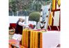 Union Home Minister Amit Shah paying tributes on the occasion of birth anniversary of Sardar Vallabhbhai Patel at patel Chowk in New Delhi on Monday. (UNI)
