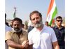 Congress leader Rahul Gandhi resumes Bharat Jodi Yatra at Shadnagar in Telangana on Monday. (UNI)