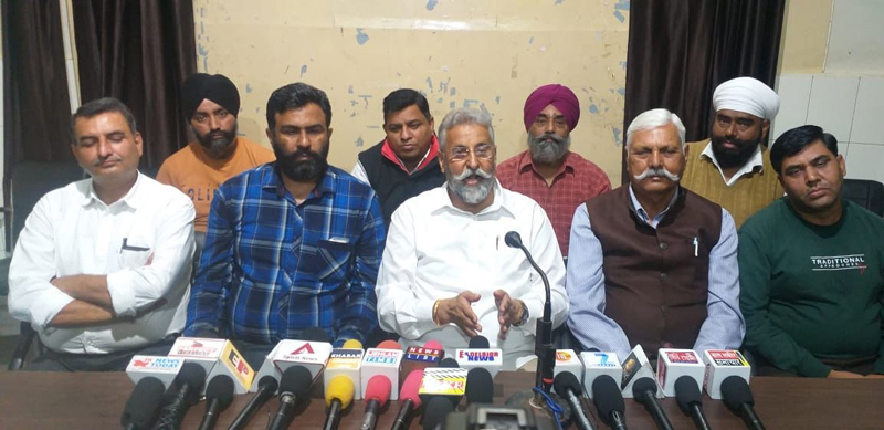 AIJMS president Ch. Manmohan Singh addressing a press conference at Jammu on Saturday. AIJMS president Ch. Manmohan Singh addressing a press conference at Jammu on Saturday.