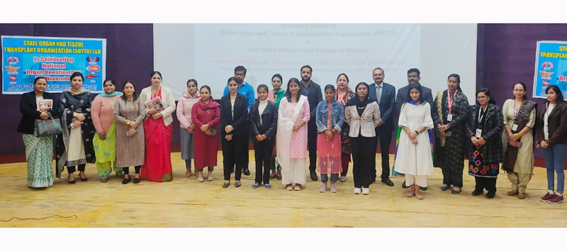 SOTTO J&K team along with students of different Nursing Colleges posing for a group photograph after a Declamation Competition on 'Organ Donation' at Katra. SOTTO J&K team along with students of different Nursing Colleges posing for a group photograph after a Declamation Competition on 'Organ Donation' at Katra.